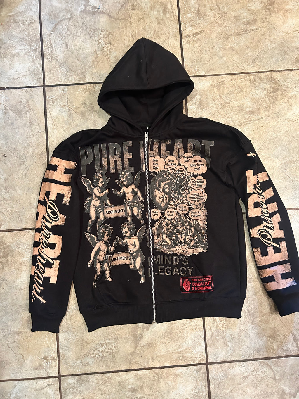 Pure heart zip up