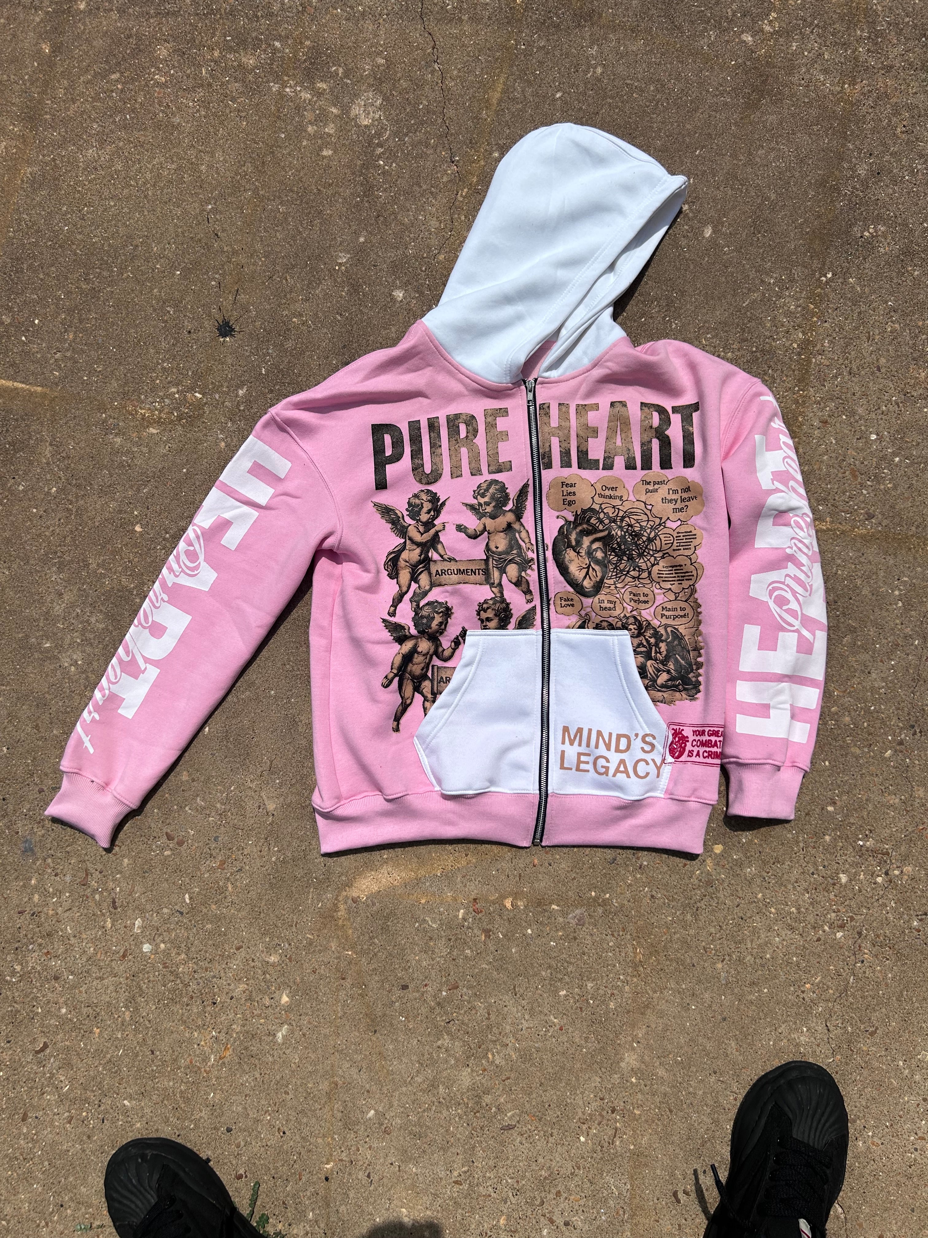 Pure heart zip ups